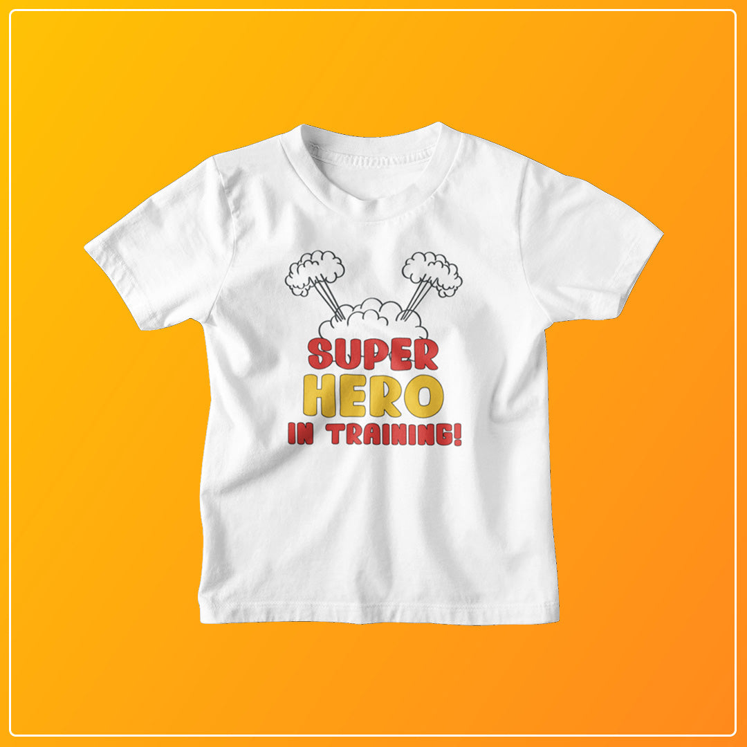 Super Hero - White - Kids Unisex T-Shirt