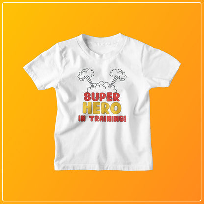 Super Hero - White - Kids Unisex T-Shirt